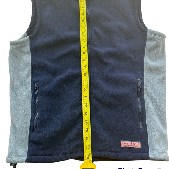 Vineyard Vines Fleece Vest Jacket Blue/Lt.Blue Mens Medium M Full Zip EUC - Picture 8 of 8